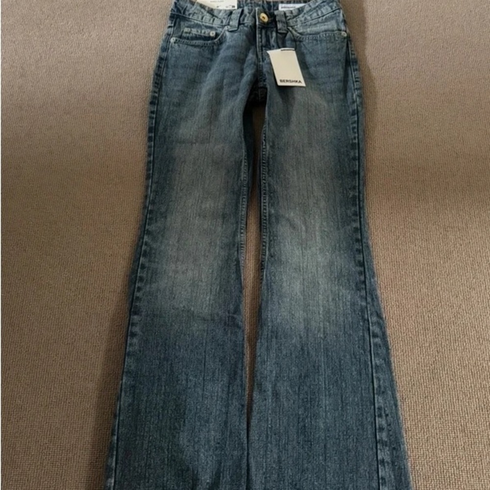 Bershka Blue Flare Jeans